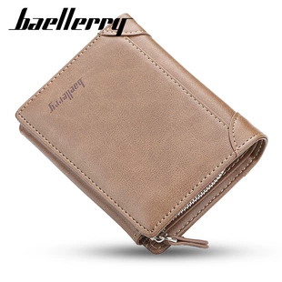 Мужской кошелёк baellerry тонкий на молнии с картхолдером