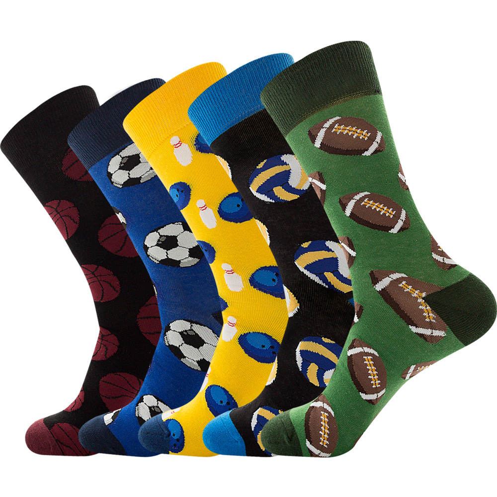 Männer Einfacher Stil Ball Baumwolle Crew Socken Ein Paar display picture 1