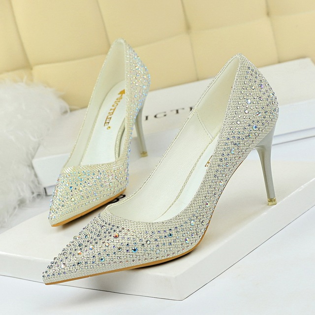 Wedding Shoes High-heeled Shoes Slim-heeled Shoes Shallow-mouth 