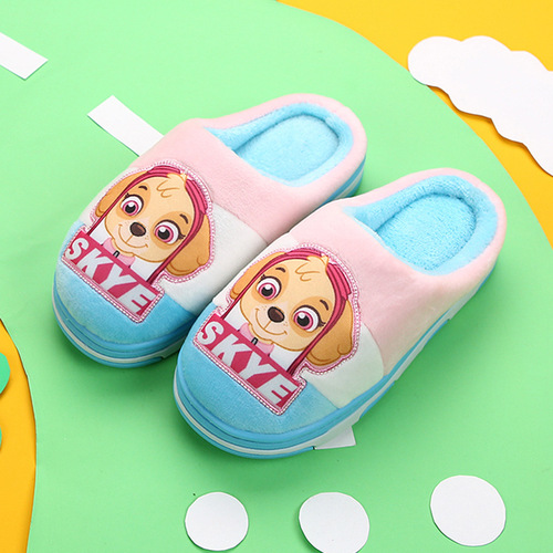 Paw Patrol Children's Cotton Slippers Winter Anti-slip Middle and Large Children's Indoor Home Cute Children's Warm Cotton Slippers