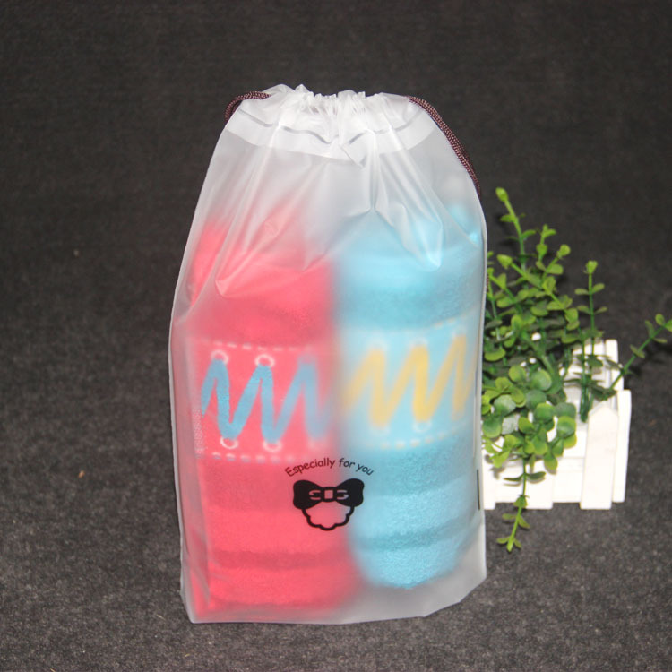 customized Scrub transparent Leggings Washcloth Bundle pocket Drawstring bag Socks Storage Packaging bag Drawstring Gift Bags
