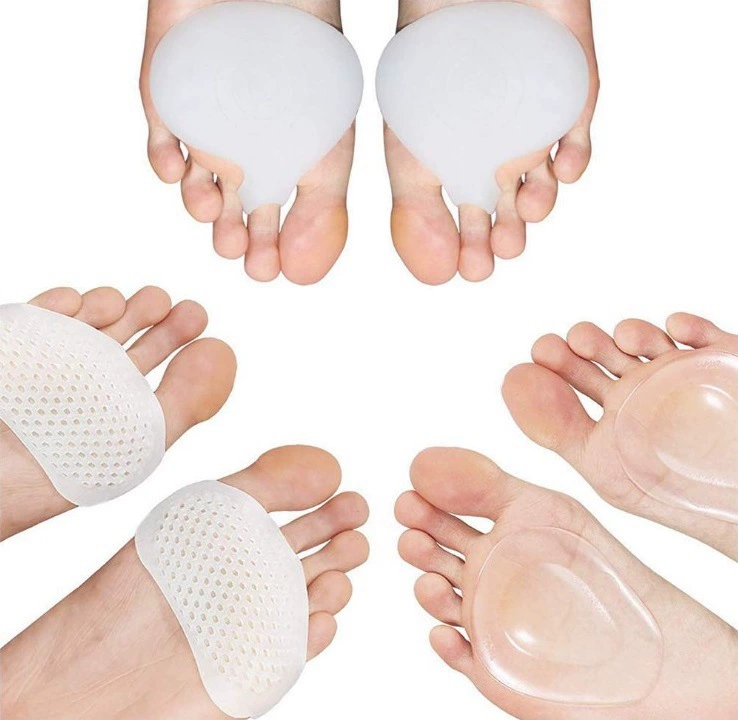Летняя Женская силиконовая стелька на высоком каблуке спереди, амортизирующая Нескользящая стелька половинного размера, Женская сотовая Передняя подошва