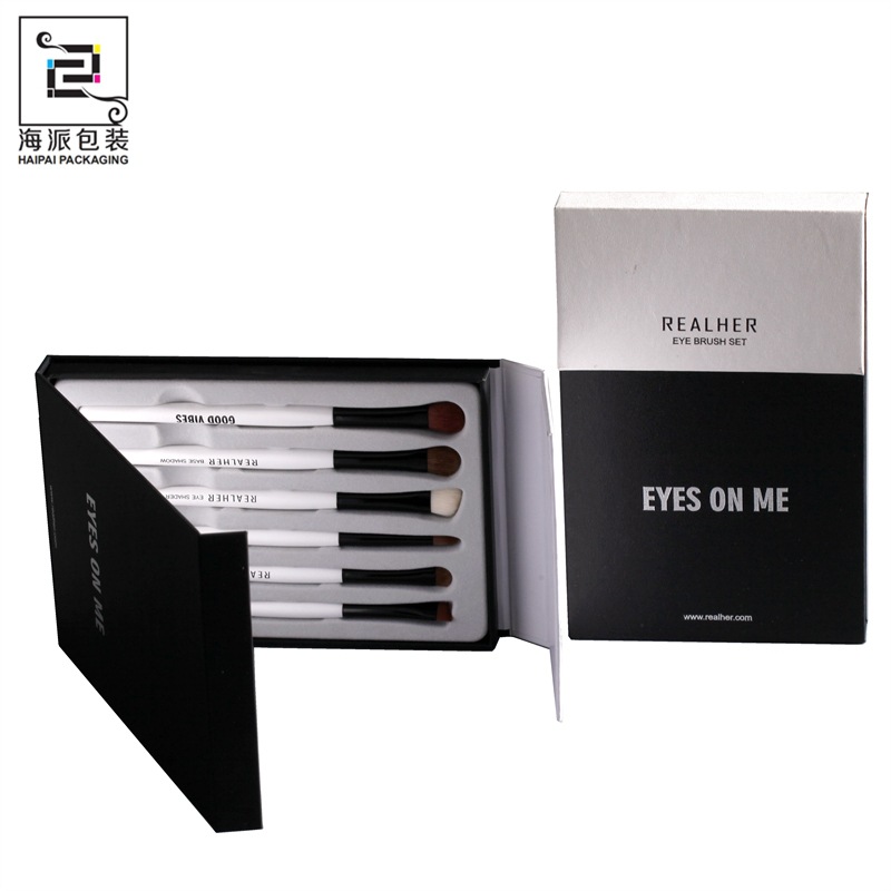 厂家直销高档批发眼影睫毛膏纸盒翻盖书形印刷彩妆工艺礼品盒子