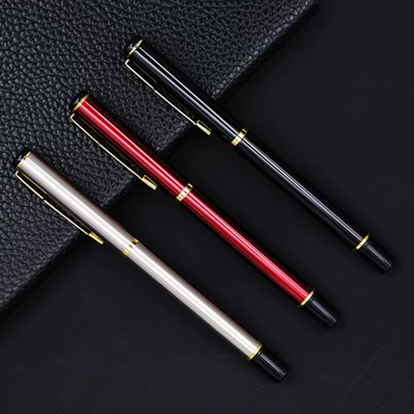 Business signature pen gift box Pearl pen gel pen metal pen stick advertising pen lettering customized logo