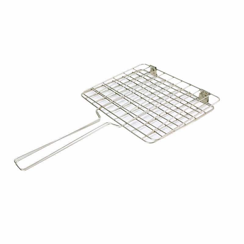 不锈钢烧烤网定制款烤鱼夹方形BBQ烧烤网片 折叠烧烤网夹烧烤工具