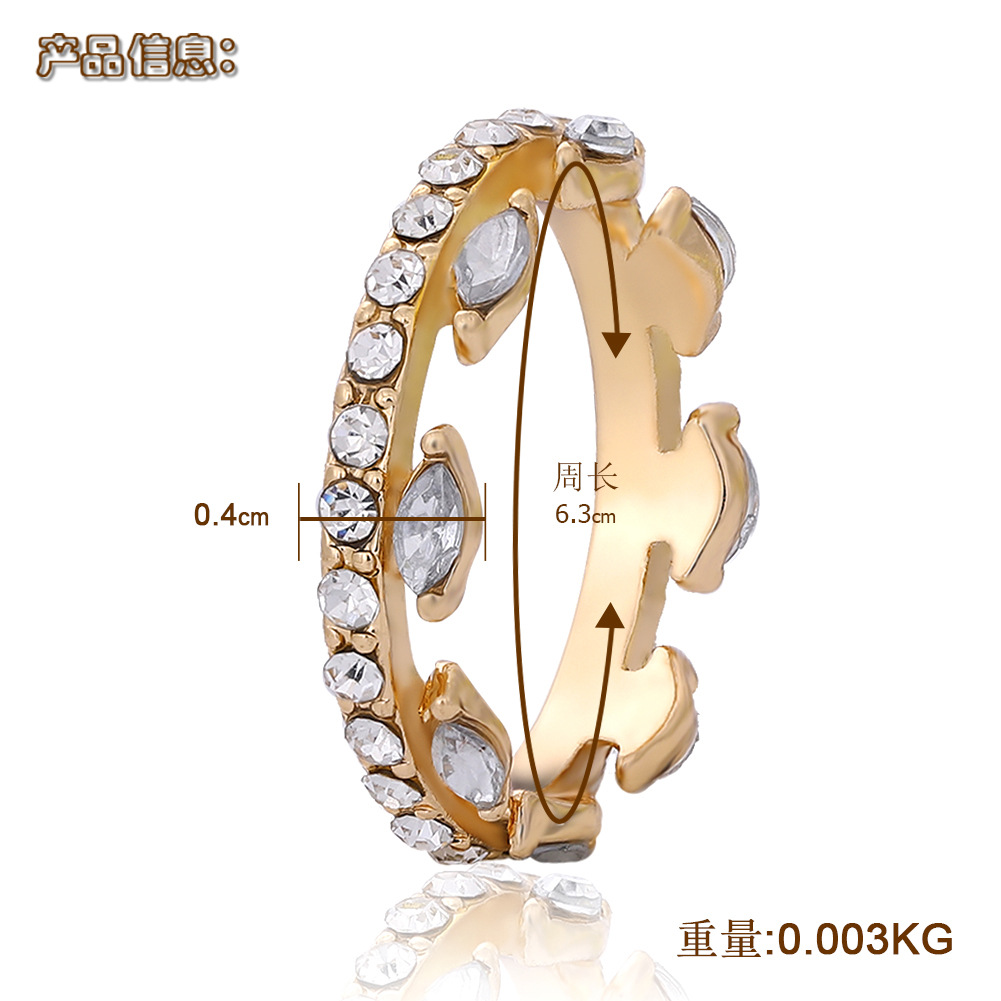 New Wave Alloy Diamond Ring display picture 12