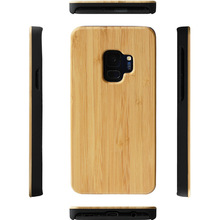 适用三星S9半包PC贴木手机壳木质个性S9PLUS保护套s20Ultra竹子壳