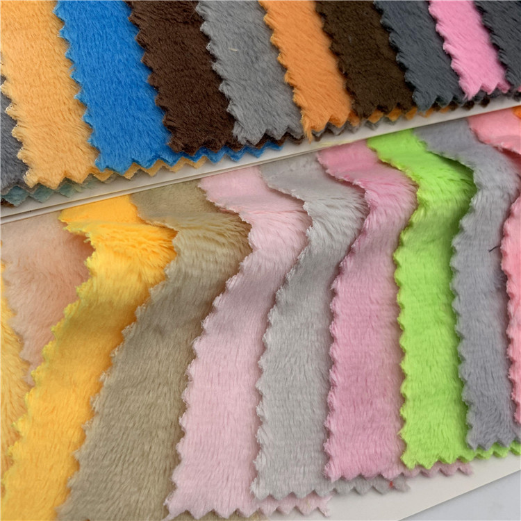 大量现货 5毛水晶超柔 超柔短毛绒布料 贝贝绒 服装里布玩具面料