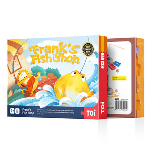 TOI Fishing and Selling Fish 2-in-1 Frank Fish Shop parent-child interactive board game number sense early education toy puzzle for children