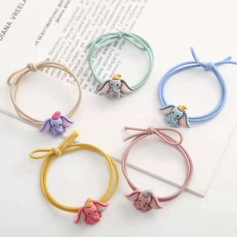 Korean version of the acrylic small avionics head rope girl heart small animal tie hair hair rubber band hair rope net red cute hair ring