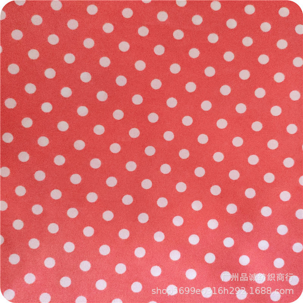 Polyester wave dot printed cloth peach skin velvet 0.6 dot printed…