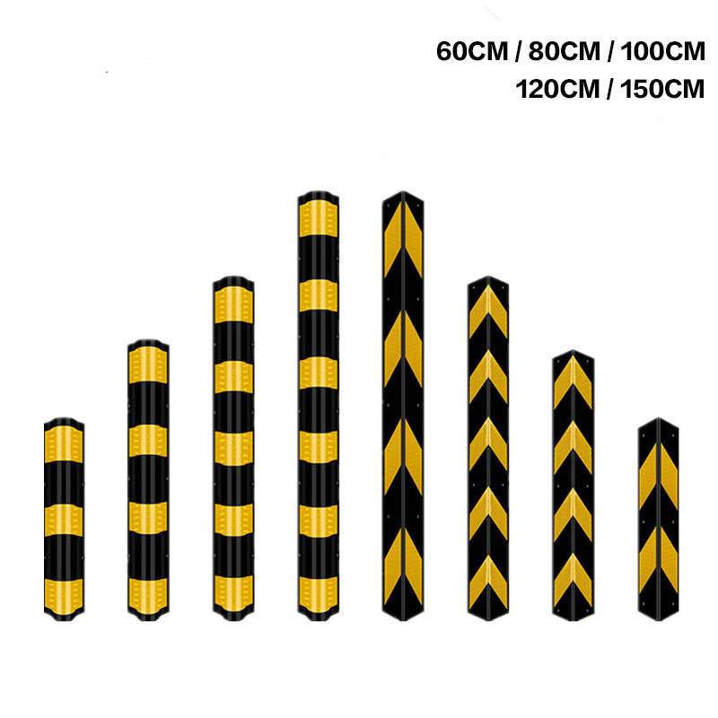 直角橡胶护角条反光防撞护角停车场反光护墙角条护墙轮廓标防撞条