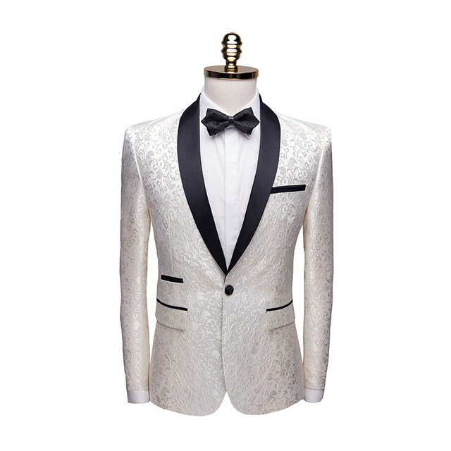 Men’s casual suit stage suit calico Danxi precision jacquard Danxi