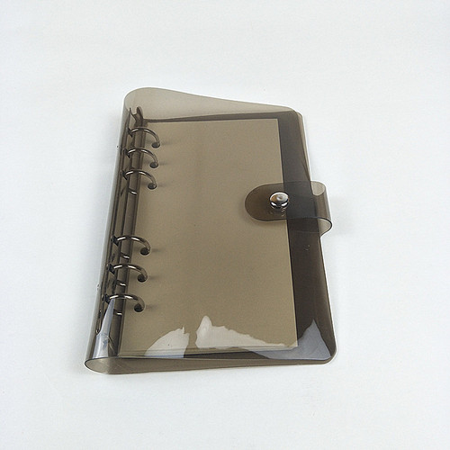 Popular in Japan and South Korea A5A6A7 transparent black loose-leaf PVC multifunctional handbook travel transparent handbook notepad