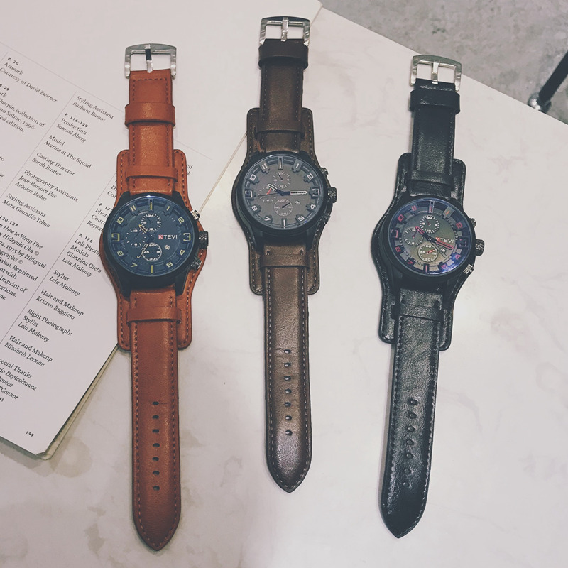 Außenhandelsheiße Herrenuhr, hochwertige Modetrend tägliche kreative Persönlichkeit spezielle Kräfte große Zifferblatt Herrenuhr
