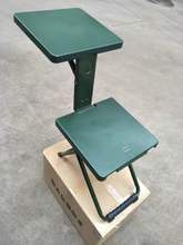 野戰士兵折疊椅部隊學習凳軍迷戶外便攜折疊凳寫字椅子士兵學習椅