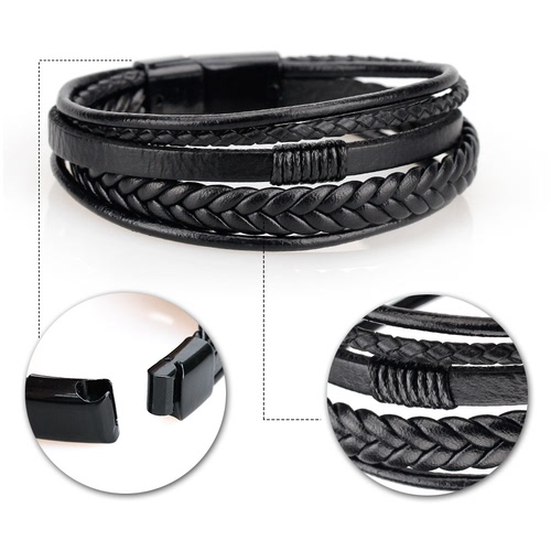 Male Bangle selling original European and American jewelry fashion leather cord knitting bracelet man bracelet national wind act the role ofing is tasted
