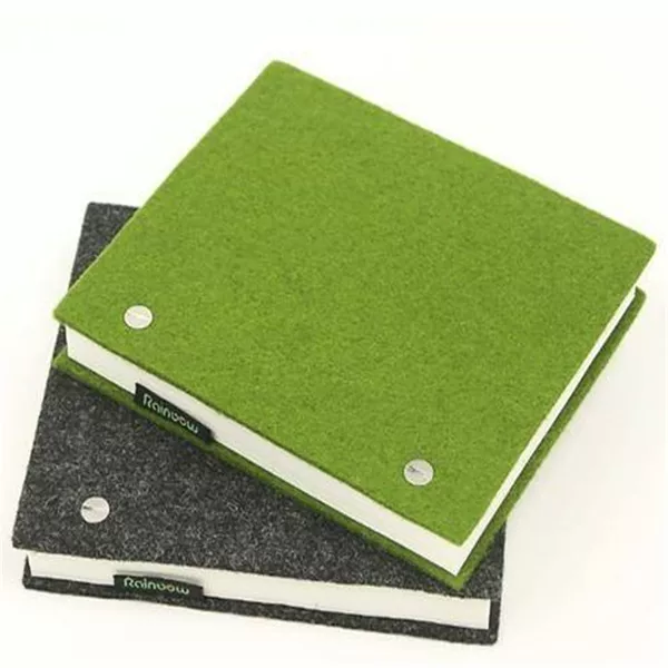 Custom felt notebook loose-leaf embroidery diary business gift set creative felt notebook factory
