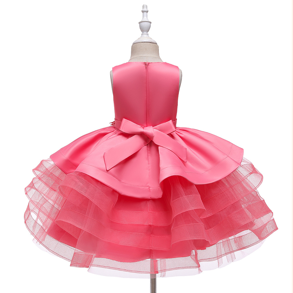 جديد الأطفال اللباس الأميرة اللباس الفتيات Pettiskirt زهرة فتاة الزفاف حفل display picture 14