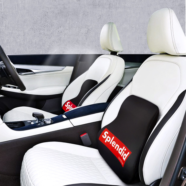 廠家批發 汽車靠背墊車柔軟慢回彈棉芯靠墊記憶棉腰靠汽車靠枕