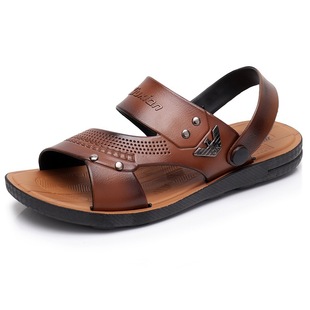 2019 New sandals cheap sandals Philippines imitation leather sandals men's beach sandals factory direct sales