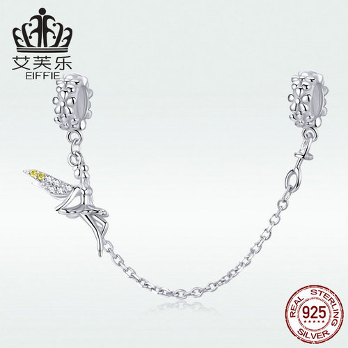 Independent station supply sterling silver original safety chain DIY bracelet accessories elf charm sliver jewelry accessories