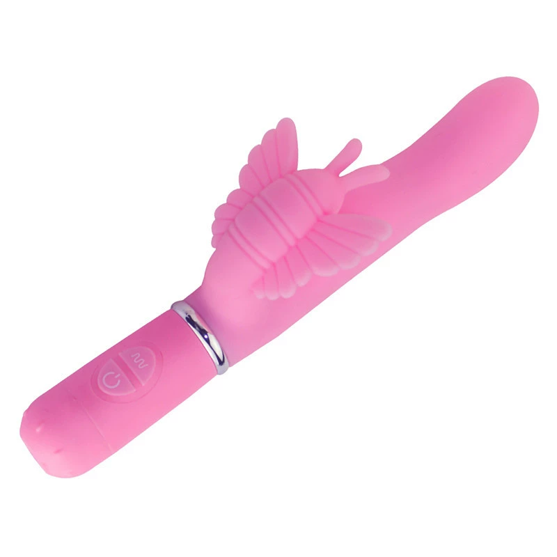 Afra Haochi Butterfly Kiss 30 Frequency Dual Madake Vibration Silicon Massage Stick Женское мастурбационное оборудование