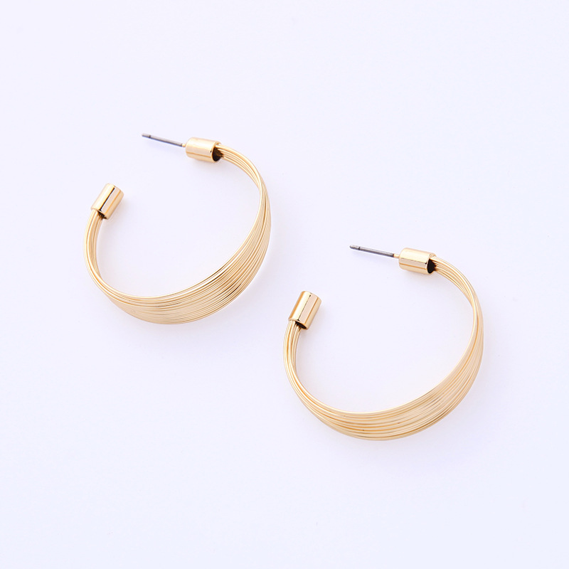 Simple Niche Earrings Fashion Wild Geometric Semicircular Stud Earrings New Earrings display picture 7