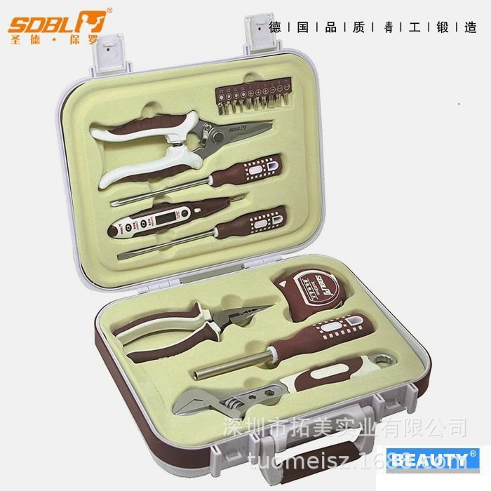 圣德保罗工具手动家用维修五金工具套装组合组套工具箱sd-6603