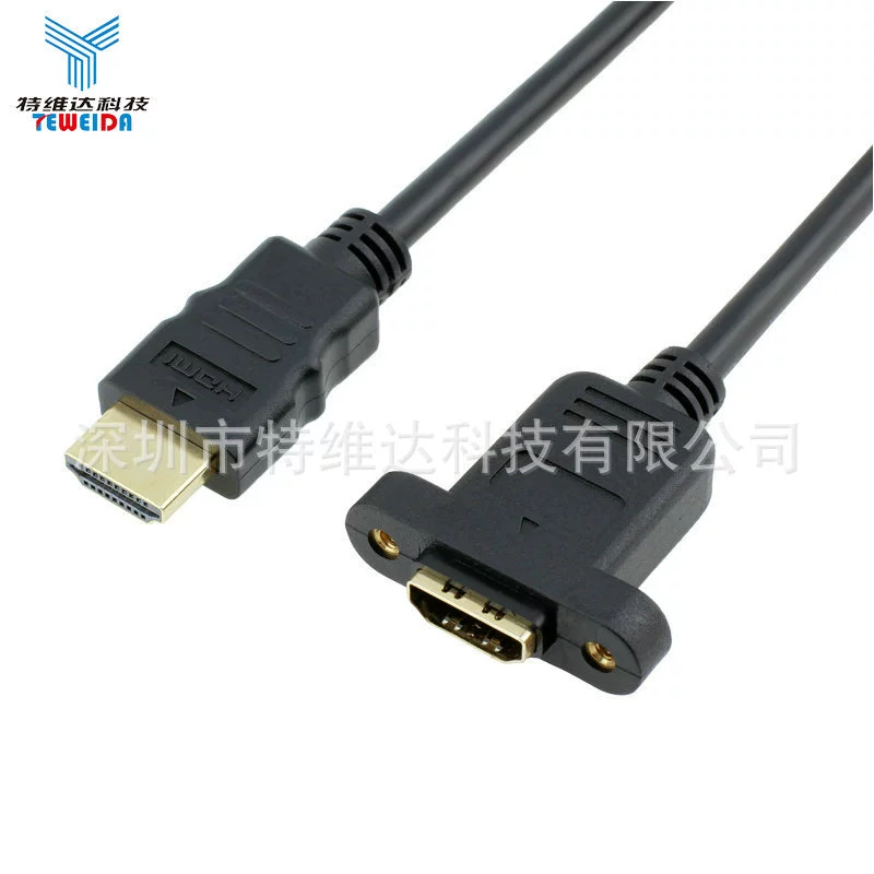 Полный набор 19+1 HDMI удлинительный кабель с гайкой для фиксации 14+1 HDMI мужской к женскому видеод adapter кабель