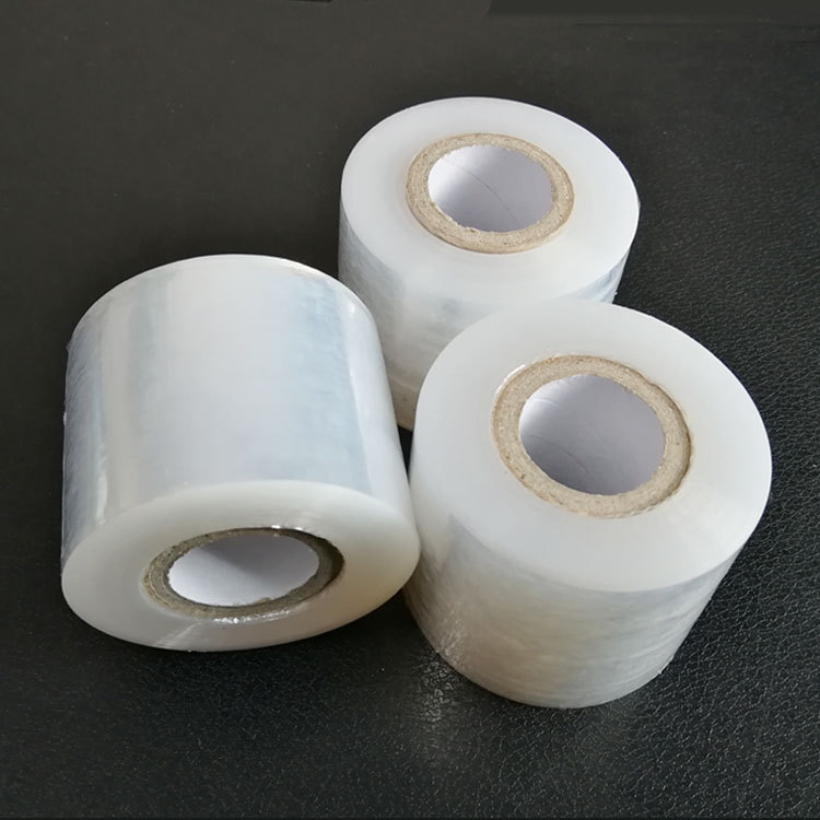厂家直销环保pe电线膜纸管芯透明自粘手用pe小拉伸缠绕膜可定制|ru