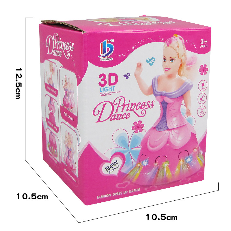 Nueva eléctrico universal lindo princesa giratoria luz música noche mercado puesto Venta caliente al por mayor juguetes educativos para niños