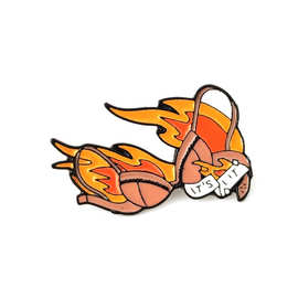 速卖通款IT'S LIT bikini比基尼设计 熊熊火焰滴油胸针徽章饰品