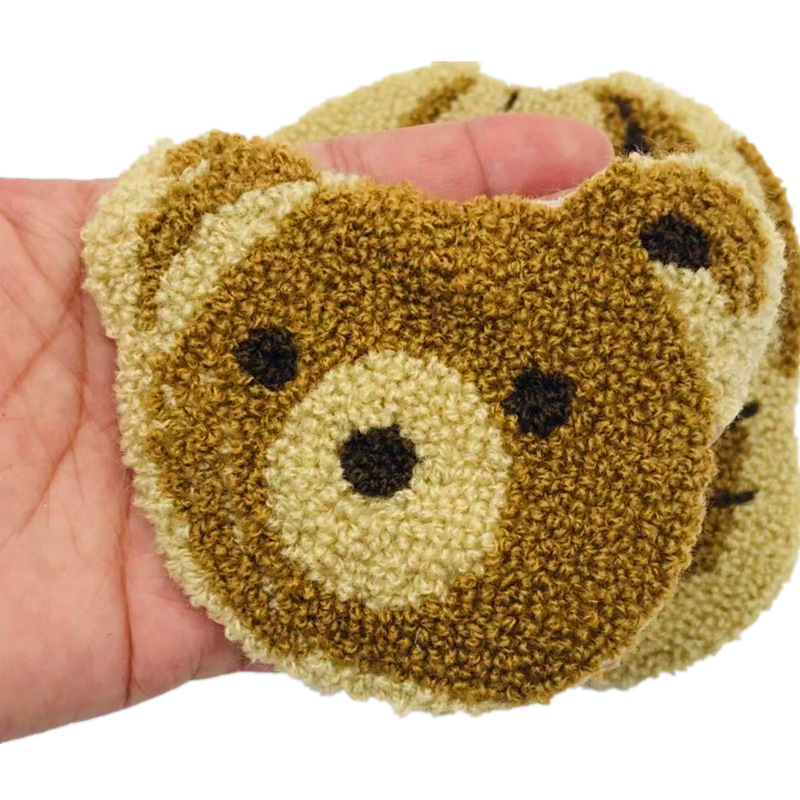 Cute Bear Crochet Embroidered Plush Cloth Patch Clothes Hole Jeans Patch Patch Towel Embroidery Patch display picture 9