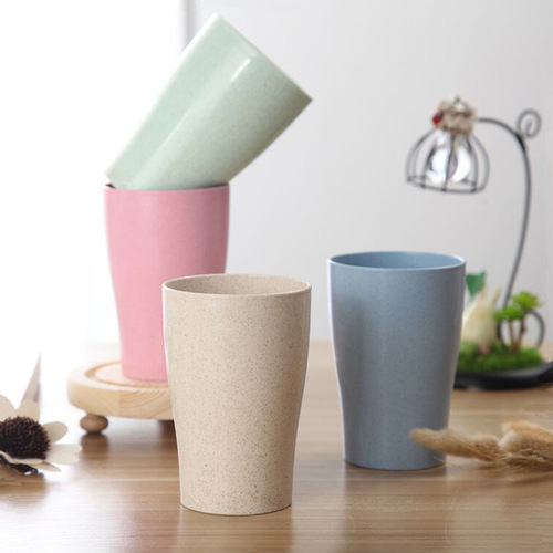 Creative and Simple Wheat Straw Cups, Toothbrush Cups, Toothpaste Cups, Household Oral Care Cups, Advertising Plastic Cups, Wholesale
