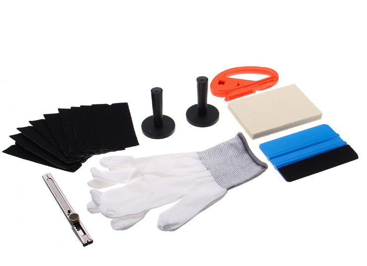 汽车改色贴膜收边工具缝隙施工刮板 改色膜隐形车衣工具18件套