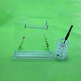 自产自销多款笔筒台历架塑料相架可加印LOGO做个性台历