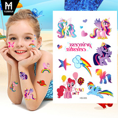 Glitter tattoo stickers Rainbow waterproof tattoo stickers Manufacturer wholesale cross-border supply Cartoon tattoo stickers