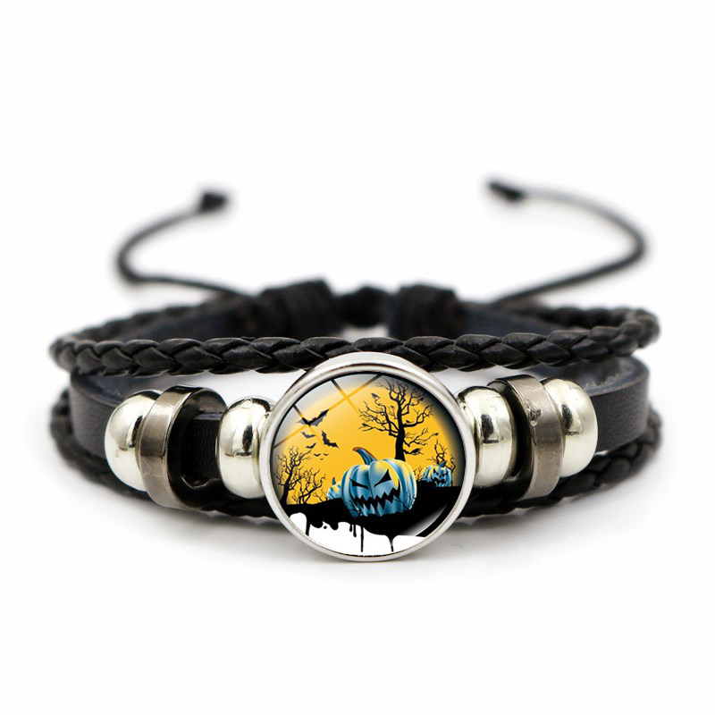 Bracciale con perline tema halloween gioiello in metallo_voghion.com