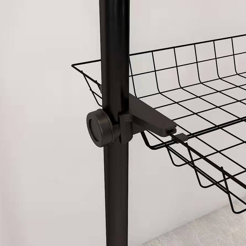 Suministro de fábrica de piso de pie ropa percha portátil simple abrigo rack hogar piso de pie percha de ropa retráctil