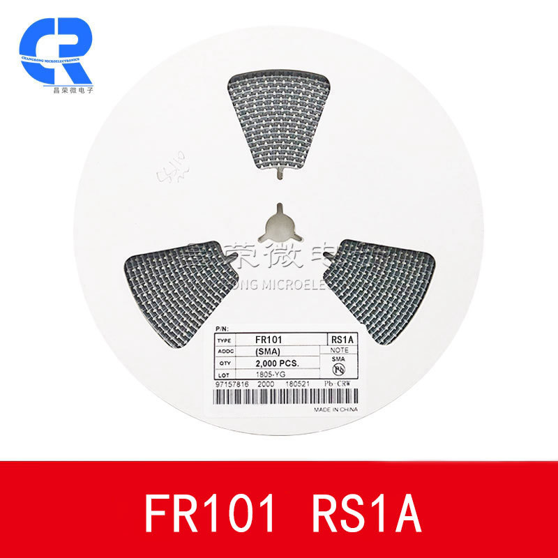 贴片快恢复二极管RS1A FR101 1A 200V DO-214AC SMA封装现货
