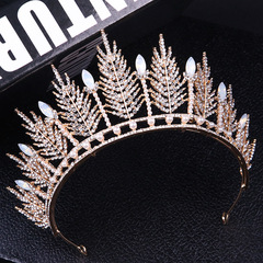 Bride's Korean-style headpiece, luxurious and sparkling with water-cut diamonds, large crown hair clip, princess hair accessory, wedding ceremony, silver wedding dress accessory