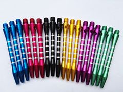 2BA color engraved aluminum alloy dart rod 5 average drawing lines metal rod aluminum rod standard thread 53mm