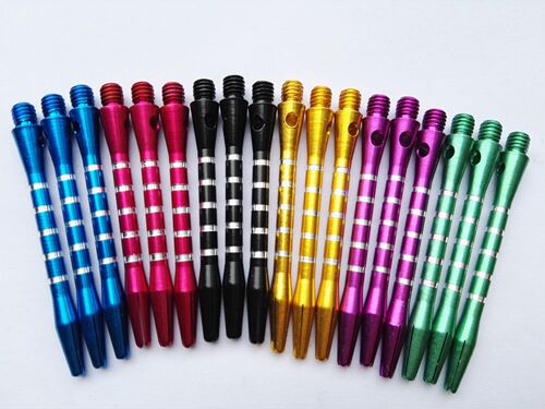 2BA color engraved aluminum alloy dart rod 5 average drawing lines metal rod aluminum rod standard thread 53mm