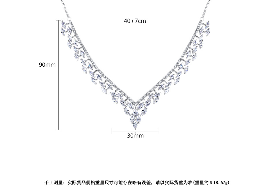 Fashion Fashion New Simple Wild Lady Banquet Copper Inlaid Zirconium Necklace display picture 6