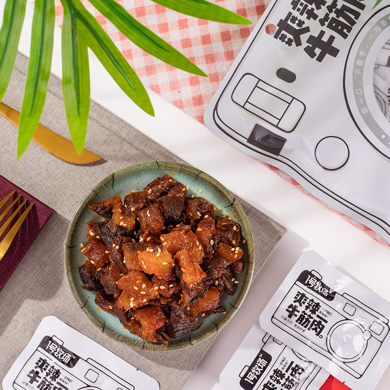 [ 6.9 element 10 piece]Inner Mongolia spicy Tripe Bull Paddywack Dichotomanthes spicy Dried beef Beef tendons 52g