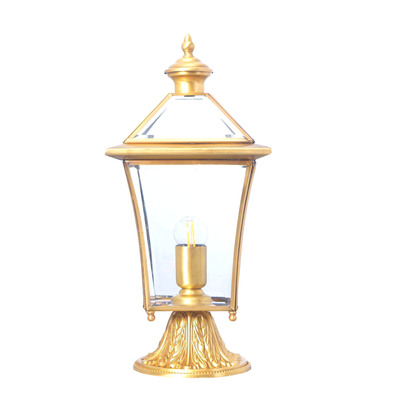 亮勝保頓焊錫銅燈歐美式柱頭燈庭院燈草坪燈室外戶外燈G3801D-1