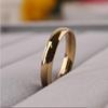 Glossy golden ring stainless steel, golden color, 4mm, simple and elegant design, mirror effect