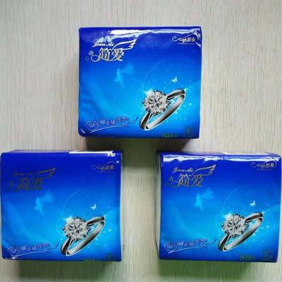 包邮厂价供简爱系列喷浆80张方巾随身包纸巾便携式面巾纸餐巾纸|ms