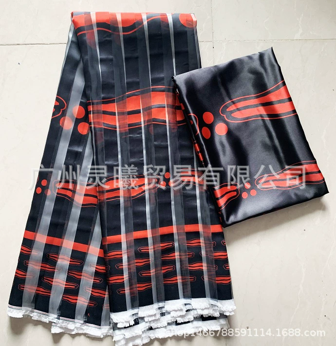Qo19029 Африканский узор губ, европейские корни, соответствие Ding Ding Ding завязь ORGANZA MATCH SILK